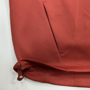 เสื้อฮู้ดแบบกําหนดเองคุณภาพเยี่ยมสีแดงสแปนเด็กซ์โพลีเอสเตอร์ถักคู่ชุดกีฬามีฮู้ด - Product Image 4