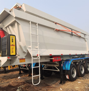 Tri 3 trục <span class=keywords><strong>12</strong></span> bánh xe 50 tấn U loại tipper phía sau Dump Trailer cho đá cát than Giao thông vận tải - Product Image 1