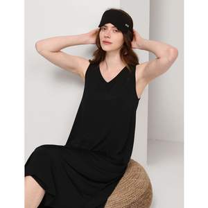 ชุดนอนแขนกุดผู้หญิง ผ้าใยไผ่นุ่ม คอวี ชุดนอนผ้าไผ่ ชายโค้งมน ชุดนอนผู้หญิงเนื้อนุ่ม - Product Image 3