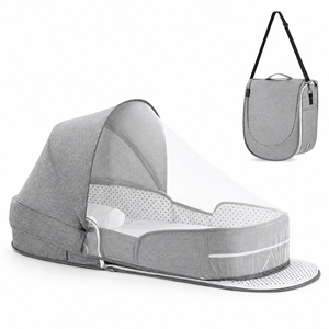 Borsa Lettino da Viaggio Pieghevole alla Moda, Borsa a Tracolla Portatile da Donna con Ampio Spazio di Stoccaggio, Culla Portatile per Neonati - Product Image 1