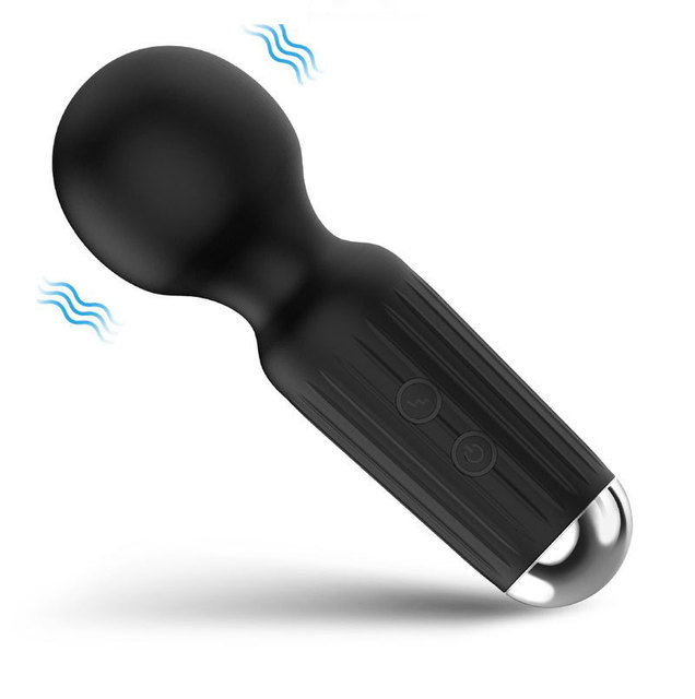 Mini Wand Massager for Women with 20 Speed Powerful Vibrating Small Cordless Handheld Vibrator Recharge Waterproof Massage