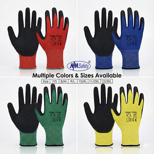 Guantes de Trabajo de Espuma de Látex Antideslizantes Flexibles NMsafety, Alta Destreza, Mezcla de Poliéster HPPE para Mantenimiento Mecánico de Precisión - Product Image 3