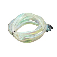 OEM Perlweiße Geflochtene Mylar-Schläuche Fliegenbindematerialien 2mm-10mm Realistisches Fischschuppen-Gewebe für Streamer Barsch Hecht Lachs