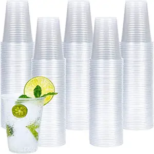 Bpa ücretsiz 7oz 200ml temizle tek kullanımlık içme bardakları toplu parti buzlu çay soğuk içecekler için plastik bardaklar Tumblers