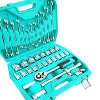 Ensemble d'outils de réparation automobile professionnels de 37 pièces clés à douille profondes avec OEM personnalisable emballé dans un étui rigide pour une utilisation manuelle