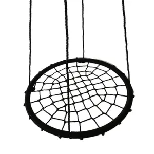 39 pollici Spider Web Tree Swing Outdoor Saucer Net Swing Platform Backyard Round Flying Swing