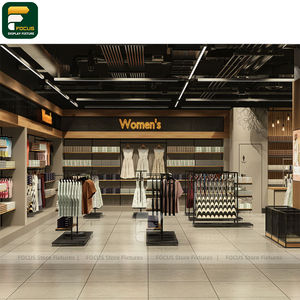 Étagère d'exposition de vêtements minimaliste, comptoir de vêtements, vitrine de vêtements, armoire en verre, mobilier de magasin - Product Image 3