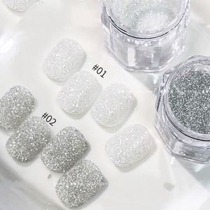1 pot de paillettes argentées scintillantes pour ongles, <span class=keywords><strong>poudre</strong></span> de <span class=keywords><strong>sucre</strong></span> diamantée réfléchissante, cristaux de fée, <span class=keywords><strong>poudre</strong></span> de <span class=keywords><strong>sucre</strong></span> pour ongles, manucure holographique - Product Image 2