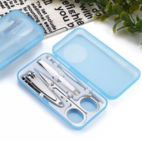 Kit d'outils de manucure et pédicure 4 pièces en acier inoxydable pour la maison : coupe-ongles, ciseaux, pinces