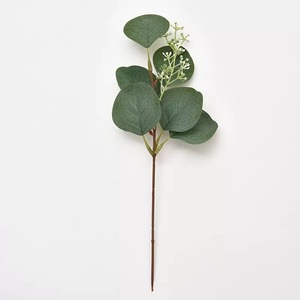 Feuilles d'eucalyptus artificielles en PVC pour décoration de mariage, décoration intérieure, arrangement floral, plantes décoratives. - Product Image 3