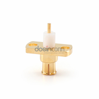 Conector GPO SMP de 2 Orificios con Aislante Blanco para Soldar en PCB, Conector GPO SMP de Orificio Pasante Recto de CC-40 GHz para PCB