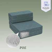 Matelas de lit Skylee King Size en polymère haute densité, pliable en 3, lavable, avec technologie 4D Air Nest POE, portable, hypoallergénique, en maille aérée POE