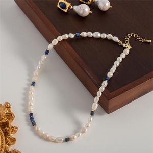 Nouveau produit tendance, collier ras de cou en pierre naturelle, perle d'eau douce, pour femmes - Product Image 5