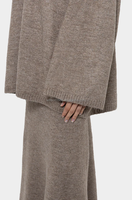 Ensemble de loungewear deux pièces ample et respirant pour femmes musulmanes, col montant, tricot personnalisé, non tissé, longueur intégrale, couleur unie, automne, vente en gros