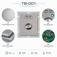 TB-001 Combo de Teclado y Ratón Industrial Resistente al Agua IP54, Dispositivo de Entrada de Montaje en Panel para Terminales de Cajeros Automáticos y Quioscos