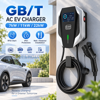Borne de recharge murale pour VE GB/T 7kW 11kW 22kW RFID Plug & Charge Station de recharge AC pour domicile CE Fournisseur commercial en gros OEM