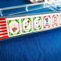 Bestseller - Jeu de Mahjong personnalisé sur le thème d'Amérique, style moderne, tuiles rouges, pour fête sur le thème du Mahjong