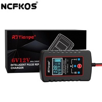 Chargeur de batterie intelligent automatique NCFKOS Pulse Repair 6V 12V 2A pour batteries au plomb (moto) avec prise SAE, chargeur de batterie de voiture