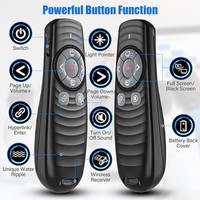 Nuevo Presentador PPT 2 en 1 con Doble Cabezal USB Tipo C, Lápiz para Pasar Páginas, Control Remoto Multifunción para Presentaciones