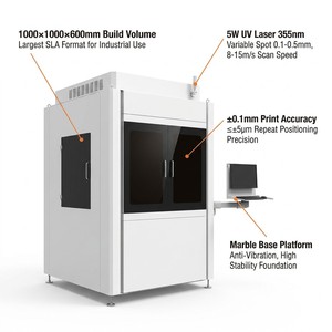 High Precision Industrial SLA 3D Printer Automatic New USB Auto Leveling Adjustable Laser Spot Granite Structure Sealed Optics