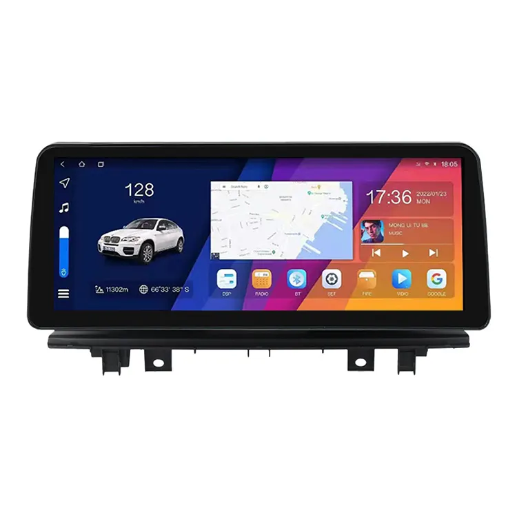 12,3 pulgadas inalámbrico Carplay 1080P Android 12 GPS Radio navegación estéreo reproductor pantalla táctil para BMW X1 F48 2016 2017 2018 ~ 2020