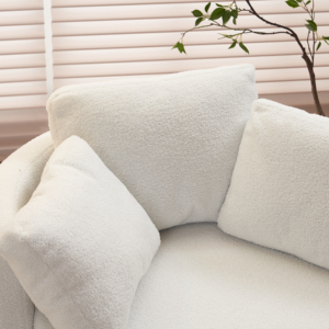 Fauteuil inclinable de style <span class=keywords><strong>Art</strong></span> déco moderne Sassanide, en bois de chêne gris, avec rembourrage en éponge, forme ronde, pour salon - Product Image 3