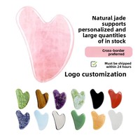Outil de massage Gua Sha en cristal de quartz rose poli de forme irrégulière, jade naturel, pour Halloween et le Feng Shui