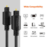Cable de Audio Óptico Digital CableCreation OEM ODM, Cable de Fibra Óptica Toslink de 6 Pies para Cine en Casa, Barra de Sonido, TV, PS4, Xbox, VDCD