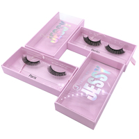 Boîtes Magnétiques en Carton Roses Personnalisées pour Cils – Emballage Vide de Faux Cils avec Logo