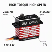 Servo Digital sin Escobillas de 45KG para Coche/Avión RC, Motor con Carcasa de Aluminio CNC, Engranaje de Acero Inoxidable, 8.4V, Programable e Impermeable