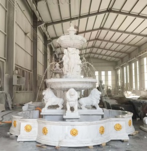 <span class=keywords><strong>Fontaine</strong></span> en marbre de 3 mètres sculptée avec des statues des déesses des quatre saisons pour la décoration des parcs - Product Image 1