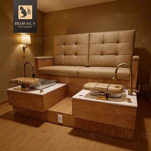 Neuer Doppel-Pedikürestuhl Fußpflege-Station Schönheitssalon-Möbel Maßgefertigte Pediküre-Bank-Stühle - Product Image 2