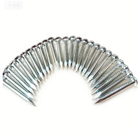 Clous en acier à haute teneur en carbone de qualité industrielle avec finition galvanisée, tige lisse, tête plate/ronde, diamètre 2-12 mm pour la construction