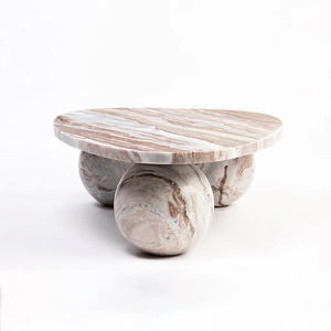Modern Rectangular Sawar <b>Marble</b> Coffee <b>Table</b> Handmade Coffee <b>Table</b> with Easy Assembly-Living Room Furniture - Product Image 3