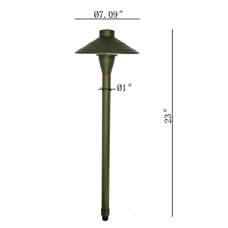 Заводской Наклонный Бронзовый латунный светильник, светодиодный садовый дорожный светильник для наружного освещения