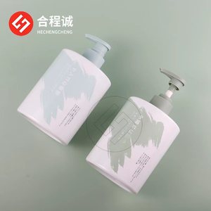 ขวดโลชั่นพลาสติก 500 มล. ทรงแบน PET พร้อมหัวปั๊ม พิมพ์สกรีน บรรจุภัณฑ์สำหรับผลิตภัณฑ์ดูแลส่วนบุคคล - Product Image 3