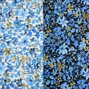 High Quality Tana Custom Digital Print London Liberty Fabrics Pieces Lawn Printed Flower 100% Cotton Fabric For Bedding