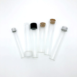 Tubes à essai en verre 20 x 120 mm Tubes à essai plats transparents avec bouchons à vis pour sels de <span class=keywords><strong>bain</strong></span>, stockage de bonbons, fête avec joint en mousse - Product Image 2