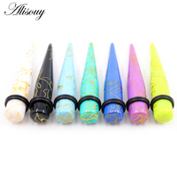 Vente en gros de lignes de 1,6 mm à 20 mm pour dilatateurs d'oreille en acrylique coniques, tunnels, plugs, expandeurs, cadeaux de mariage, boucles d'oreilles, piercings