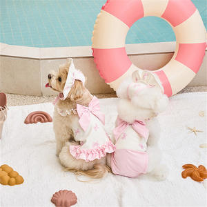 Ropa de verano <span class=keywords><strong>para</strong></span> perros con sombrero Yorkshire <span class=keywords><strong>Chihuahua</strong></span> cachorro camisola mascota gato <span class=keywords><strong>perro</strong></span> traje de baño Bikini <span class=keywords><strong>para</strong></span> perros pequeños - Product Image 1