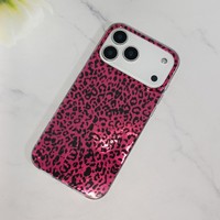 Étui de téléphone portable imperméable à l'eau avec motif léopard pour 14 15 16 17 Pro Max Air, pochette de téléphone avec bracelet léopard pour Samsung A03 A36 S26 Ultra