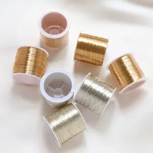 Yüksek kalite 100 metre/rulo renk-koruyarak 14K altın kaplı yumuşak tel bakır tel DIY el yapımı malzemeler özel bakır tel