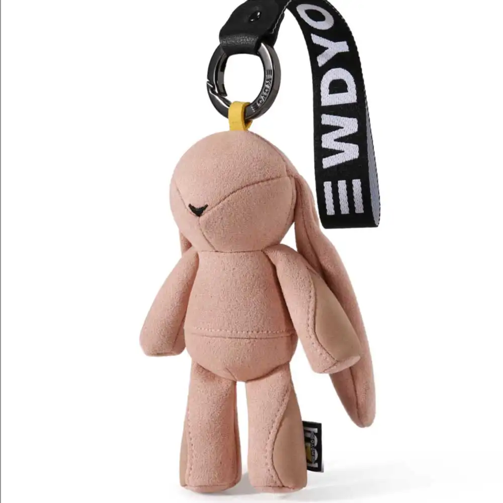 Custom Made Plush Toy Keychain Small Stuffed Animal Doll 10cm 4 inch Bunny ODM OEM for Brand Soft Toys Factory