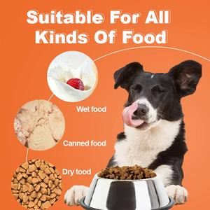 Piring anjing portabel, mangkuk air makanan anjing Stainless Steel, logam kecil besar, karet, mangkuk kucing anti selip - Product Image 4
