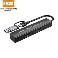 Tarjeta de Captura de Video Ezcap316 Dual HDMI 4K, Mezclador de Video de 2 Canales para Transmisión en Vivo con Múltiples Cámaras, Grabación de Juegos, USB 3.0