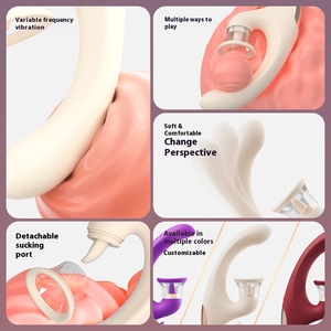 Masturbador de producto femenino con características de succión y lamido de lengua transfronteriza, juguete para adultos de succión de clítoris - Product Image 4