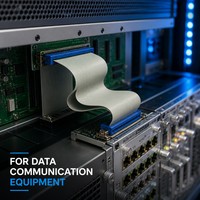 Câble plat personnalisé à 24 broches pour l'IA, assemblage de câbles pour serveurs IA, connecteur IDC, câble plat 28AWG pour serveur IA, GPU, rack, OEM, ODM