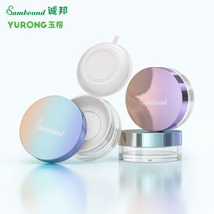 Envase de polvo suelto dorado, embalaje de cosméticos biodegradable, envase de polvo suelto sobre la marcha, envase de polvo suelto con cepillo - Product Image 1