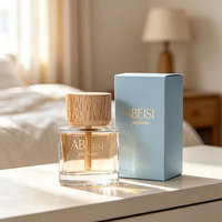Bouteilles diffuseurs en verre vides en gros, 100 ml, 50 ml, 30 ml, avec couvercles en bois, logo personnalisé pour la décoration intérieure