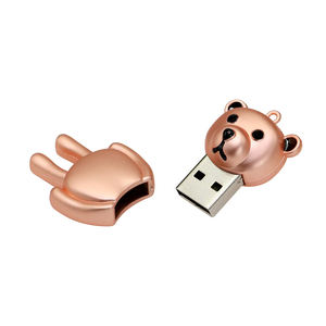 Clé USB Mignonne en Métal en Forme d'Ours, USB 2.<span class=keywords><strong>0</strong></span>/3.<span class=keywords><strong>0</strong></span>, Clé USB de 1 Go, 2 Go, 4 Go, 8 Go, 16 Go, 32 Go, 64 Go, Cadeau, Stockage, Clé Mémoire - Product Image 4